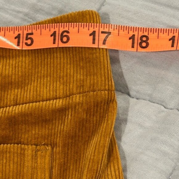Maeve Anthropologie The Colette Corduroy Crop Wide Leg pants Size 32 Caramel - Picture 8 of 16